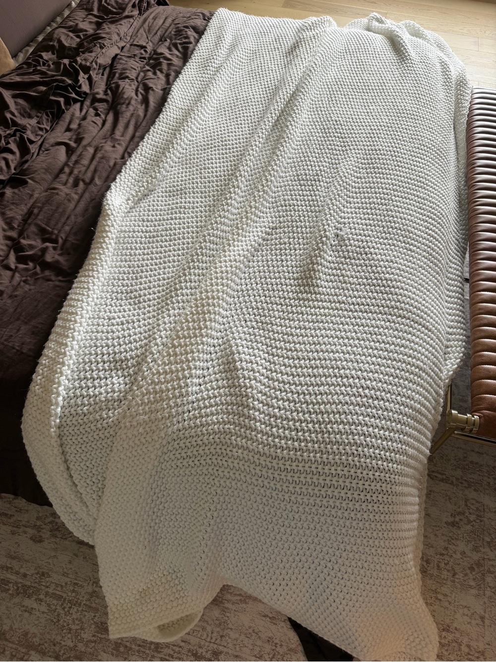 Casaluna king chunky knit bed Blanket - Cozy Home Bedding